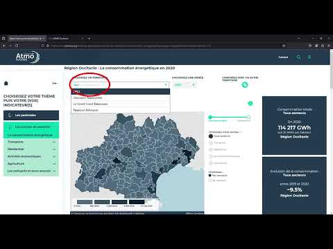 Naviguer sur la plateforme de datavisualisation ATMOVIZ© - tutoriel